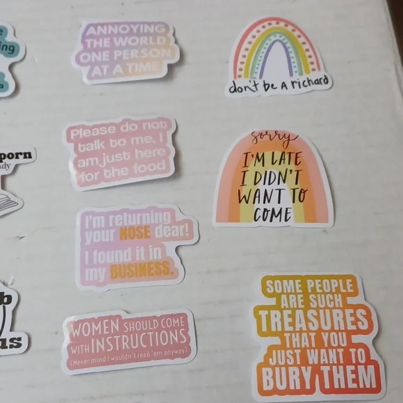 $4 Add-on New Colorful "Rude" Stickers - Set Of 30 - Picture 5 of 7